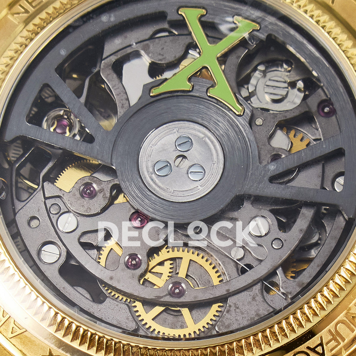 Rolex Daytona Custom Yellow Gold White Dial ADGF A7750 replica - rotor