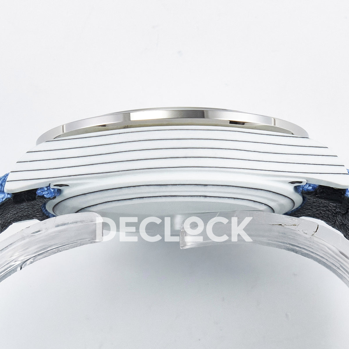 Rolex Daytona Custom ZIF Remould White Carbon Blue Skeleton Clear Bezel GETF DD4802 replica - case side