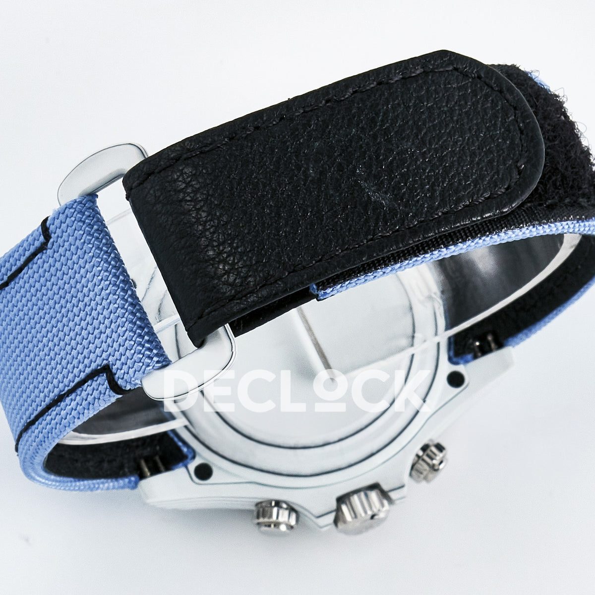 Rolex Daytona Custom ZIF Remould White Carbon Blue Skeleton Clear Bezel GETF DD4802 replica - strap closure