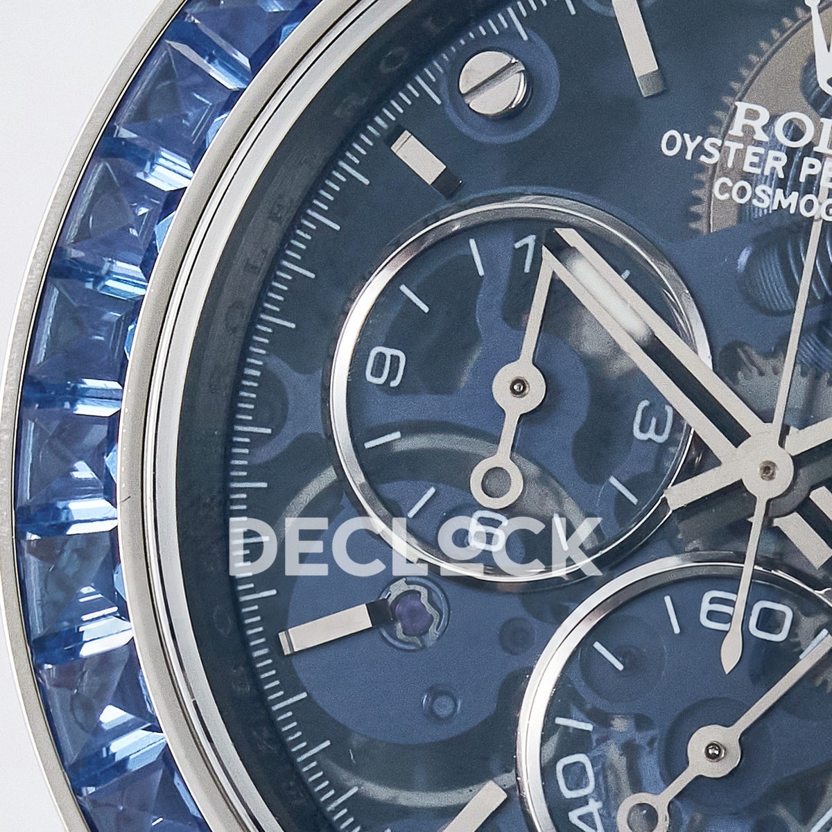 Rolex Daytona Custom ZIF Remould White Carbon Blue Skeleton GETF DD4802 replica - left subdial