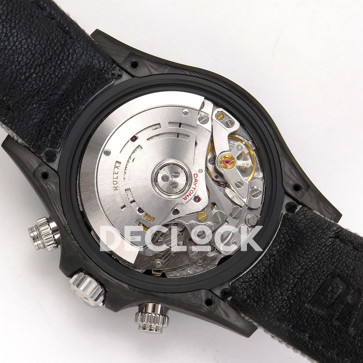 Rolex Daytona DIW Black Carbon DIWF replica - movement with rotor in an alternate position