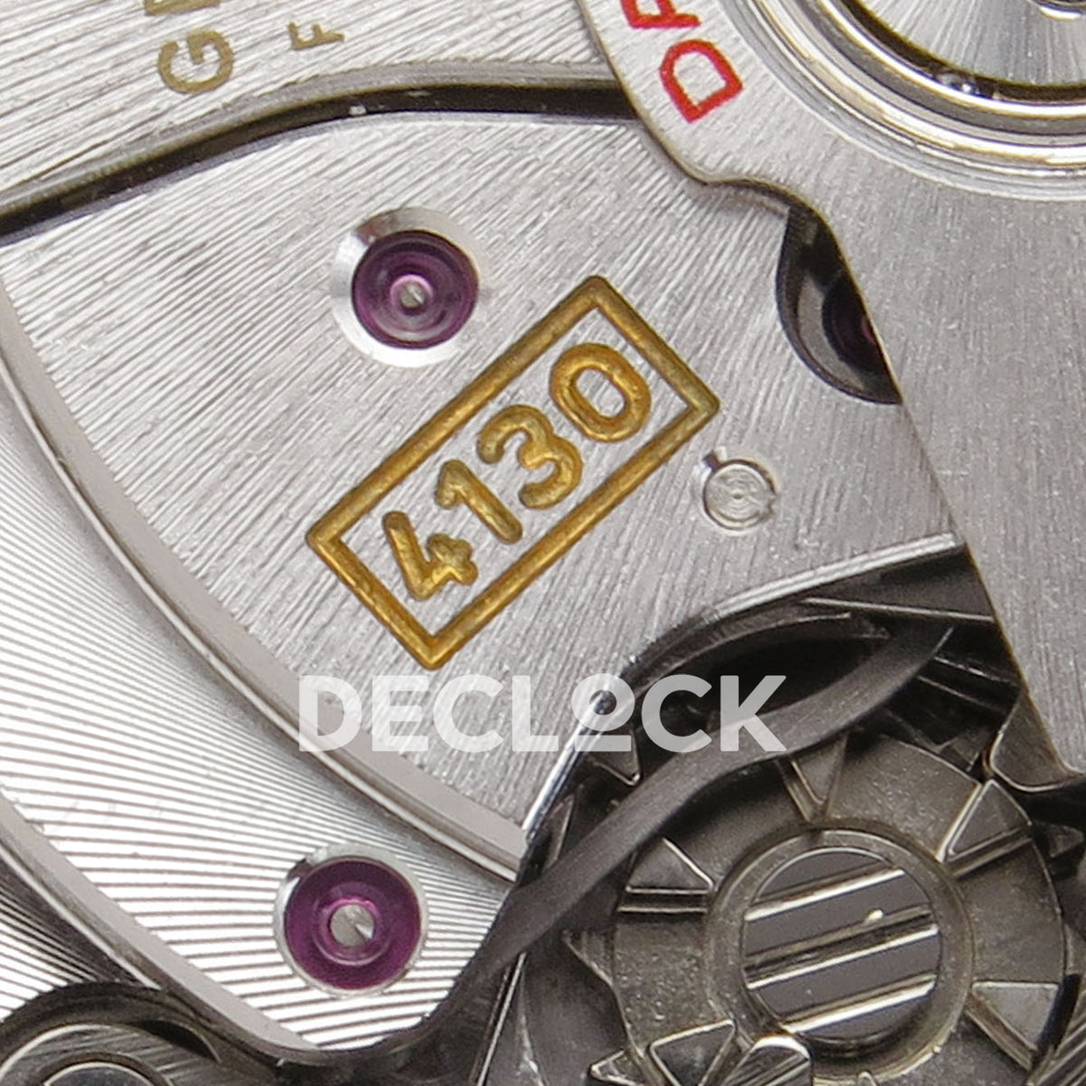 Rolex Daytona DIW Black Carbon DIWF replica - 4130 calibre marking close-up
