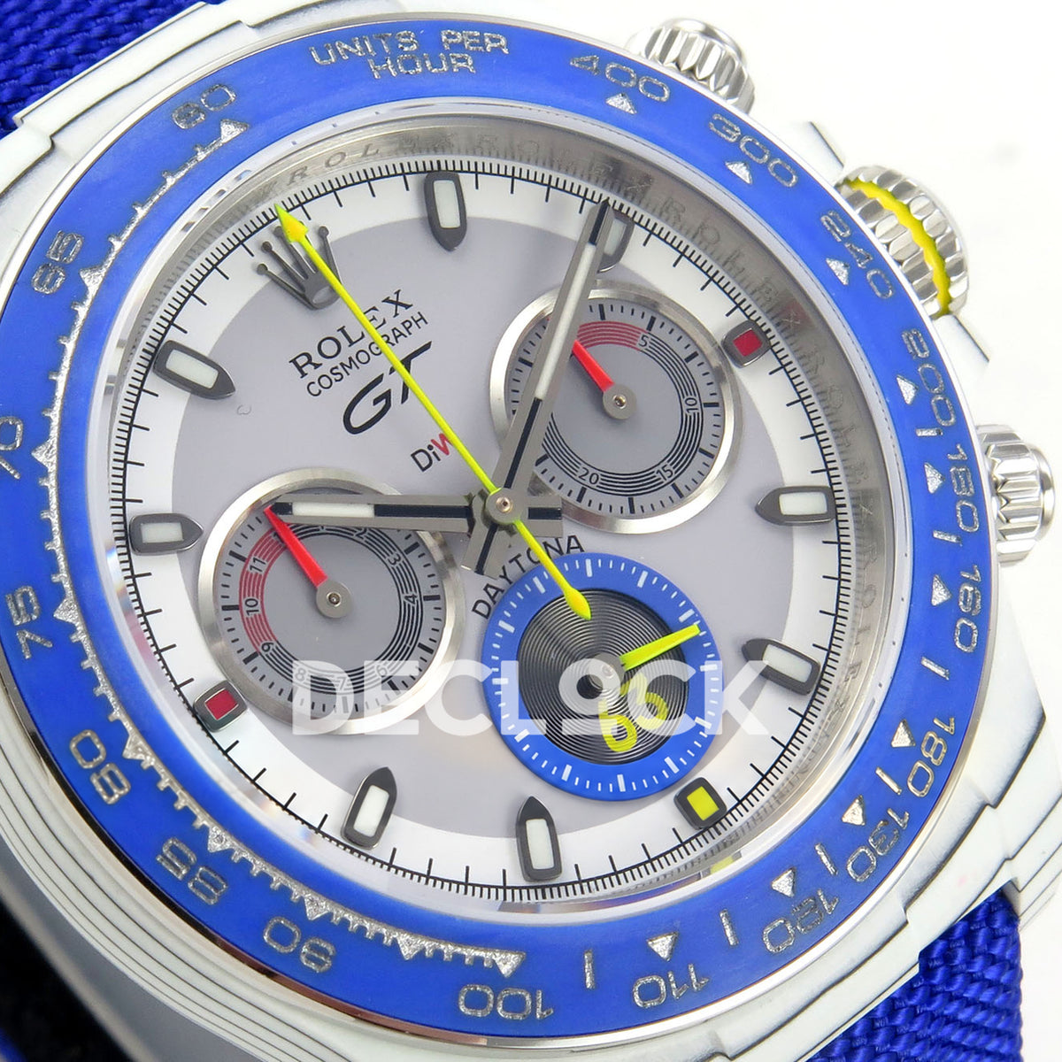 Rolex Daytona DIW GT Blue SONIC SA4130 replica - angled dial
