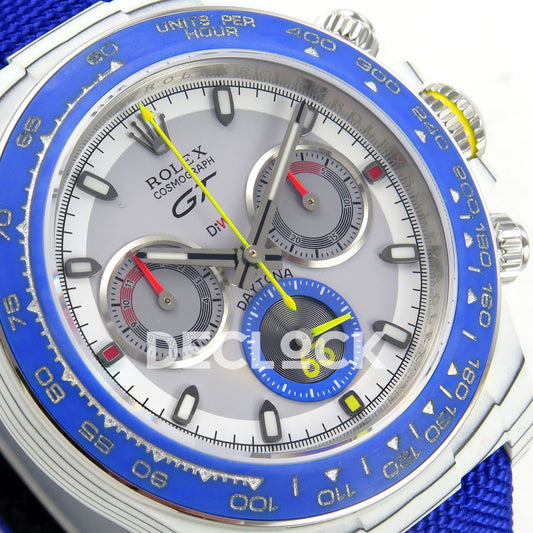 Rolex Daytona DIW GT Blue SONIC SA4130 replica - angled dial