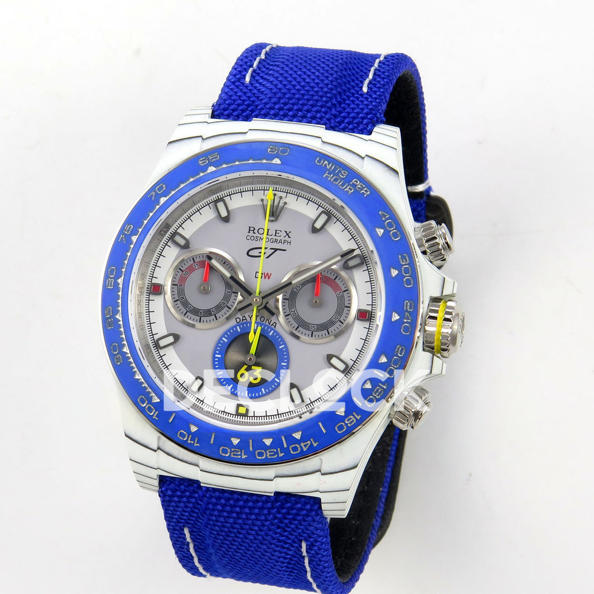 Rolex Daytona DIW GT Blue SONIC SA4130 replica - angled front
