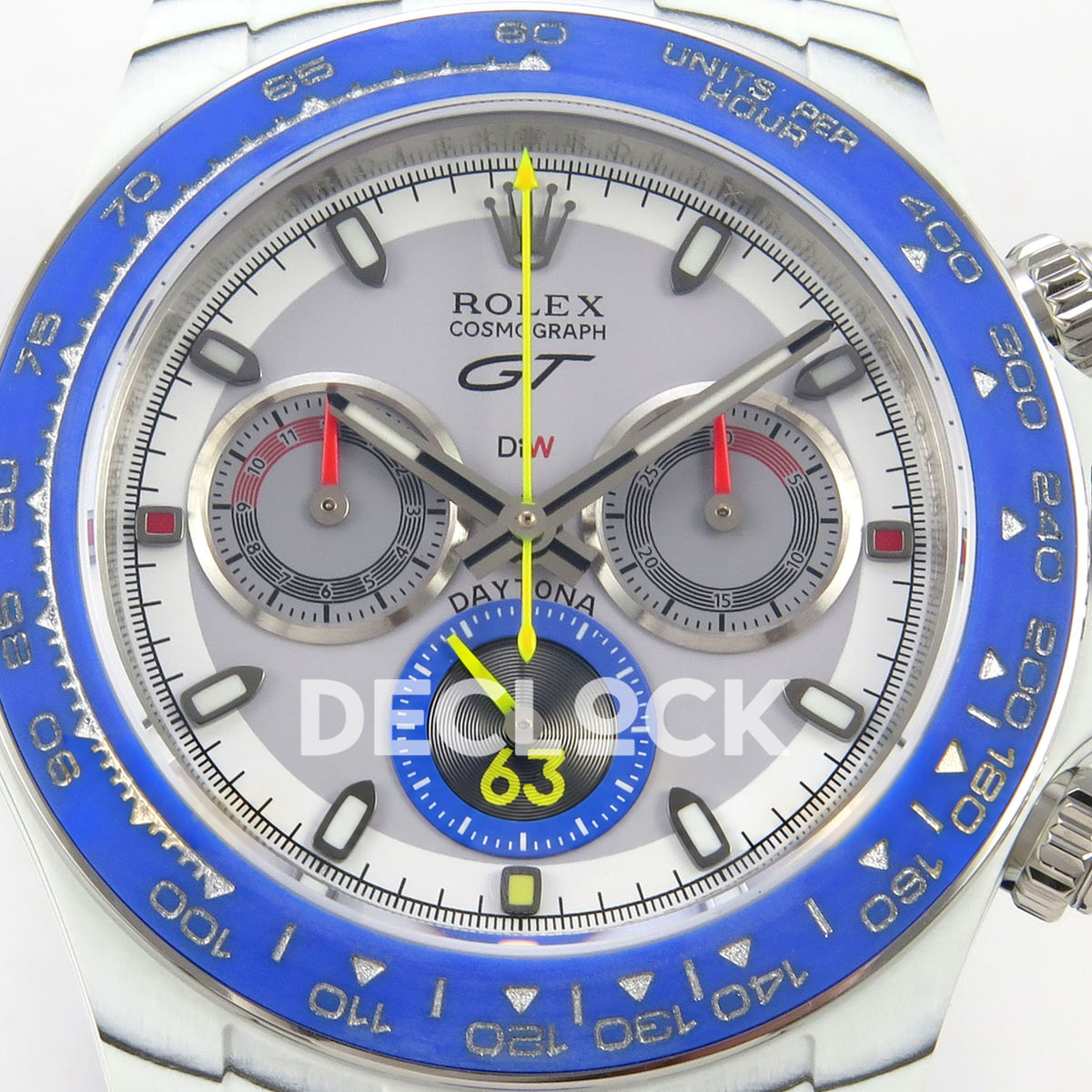 Rolex Daytona DIW GT Blue SONIC SA4130 replica - dial close up