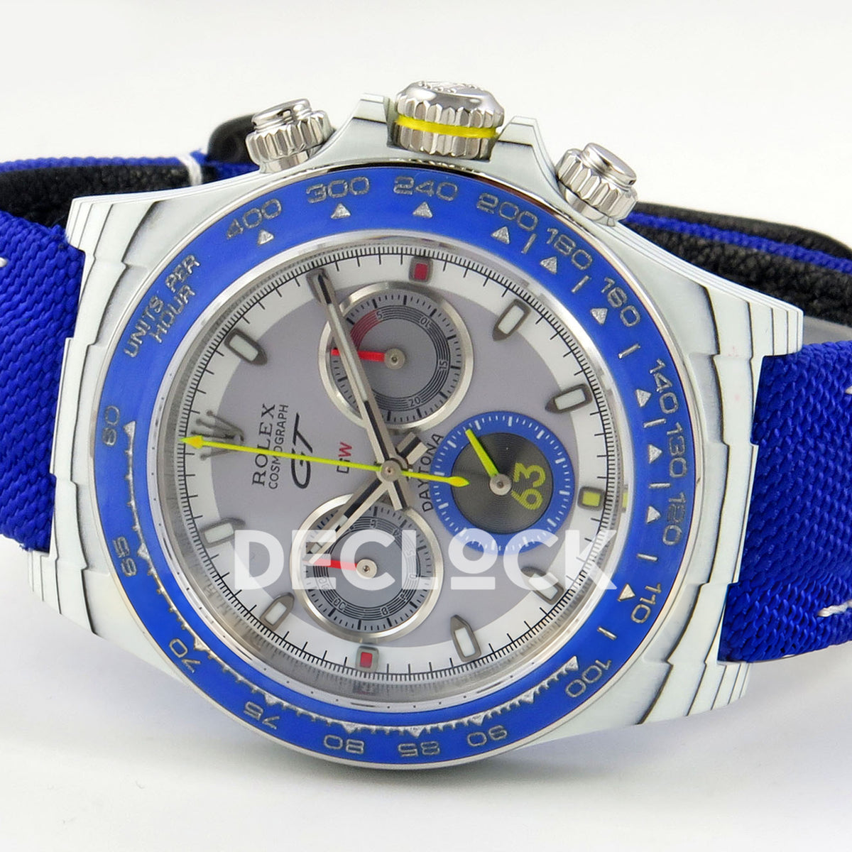 Rolex Daytona DIW GT Blue SONIC SA4130 replica - rotated front