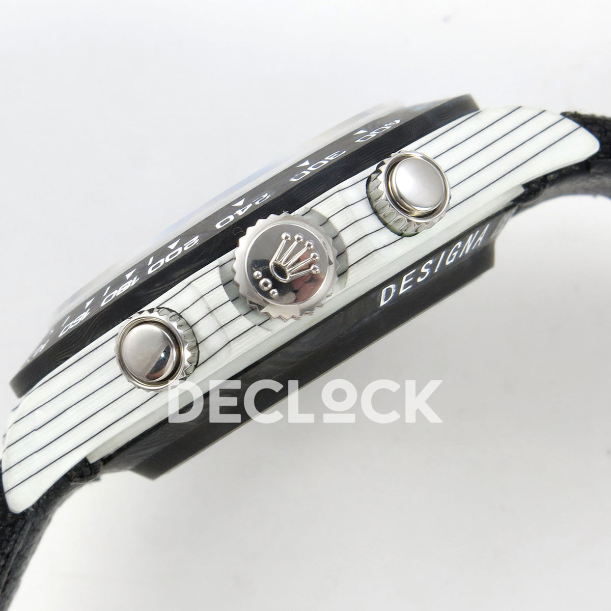 Rolex Daytona DIW Porsche 911 S/T SONIC SA4130 replica - crown and pushers