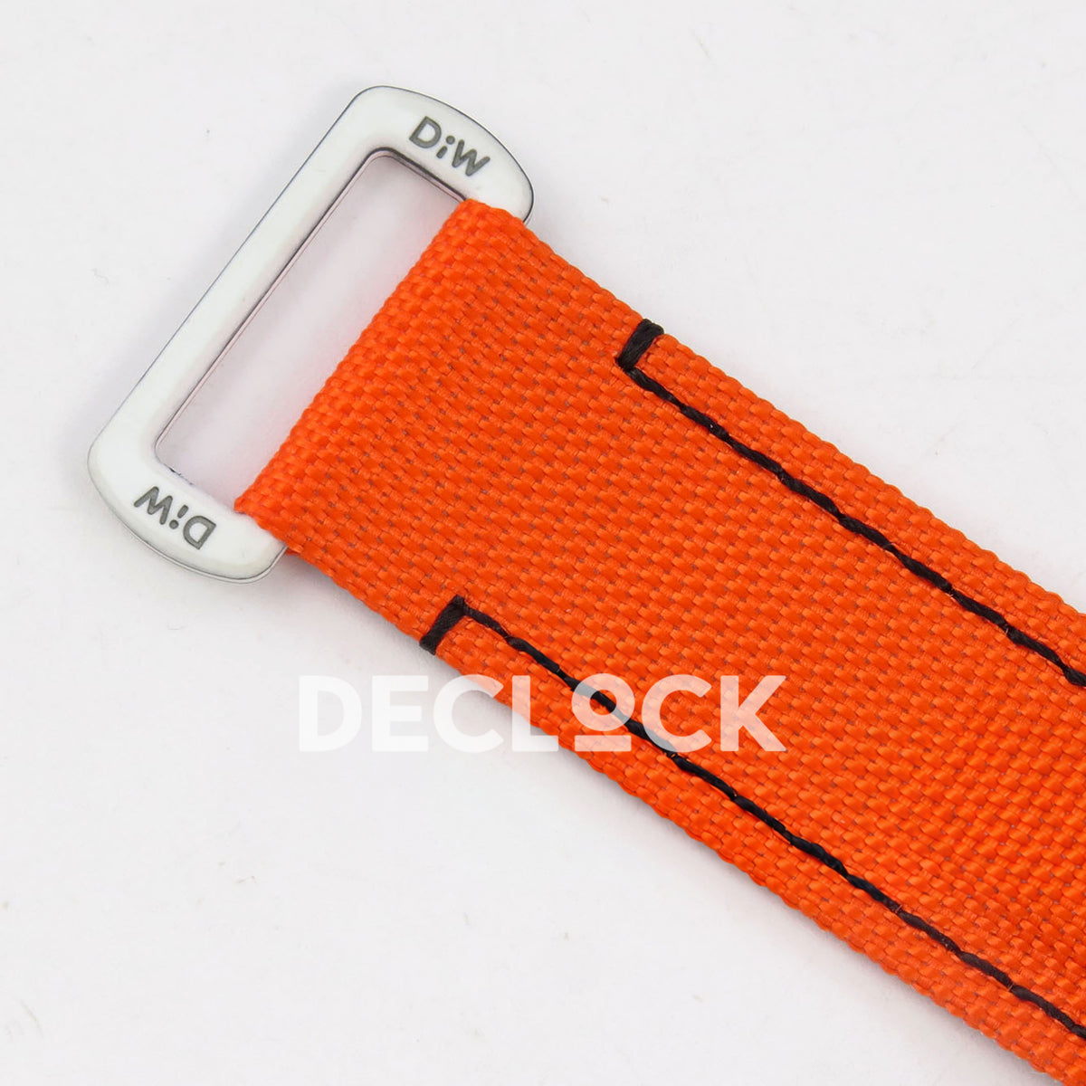 Rolex Daytona DIW RG Court Orange Dial DIWF replica - white DiW buckle and orange nylon strap with black stitching