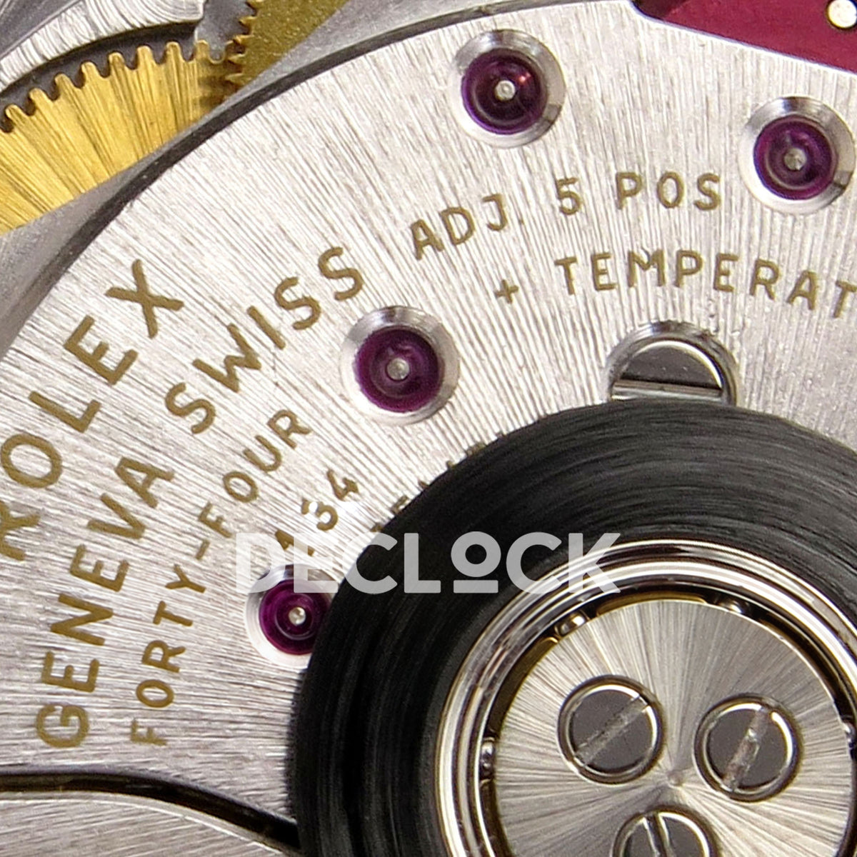 Rolex Daytona DIW RG Court Orange Dial DIWF replica - Rolex Geneva Swiss and Daytona movement plate engravings