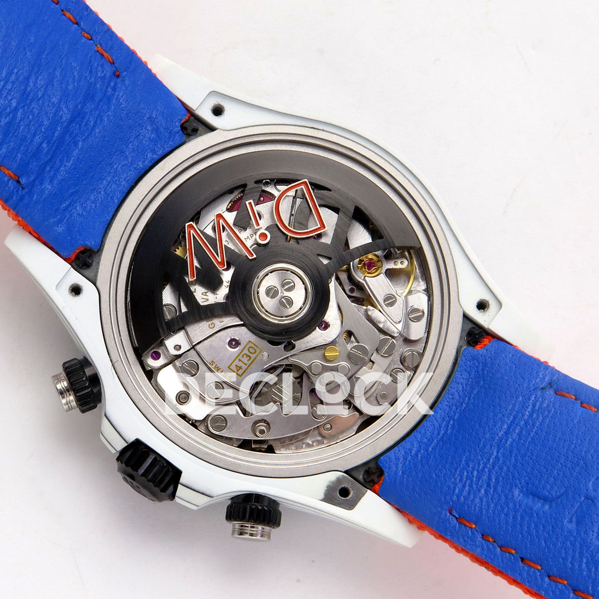 Rolex Daytona DIW Veloce Blue Dial DIWF replica - movement with black DiW rotor in alternate position