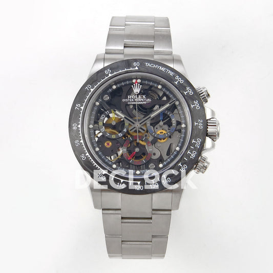Rolex Daytona La Montoya SONIC black skeleton SA4130 replica - front