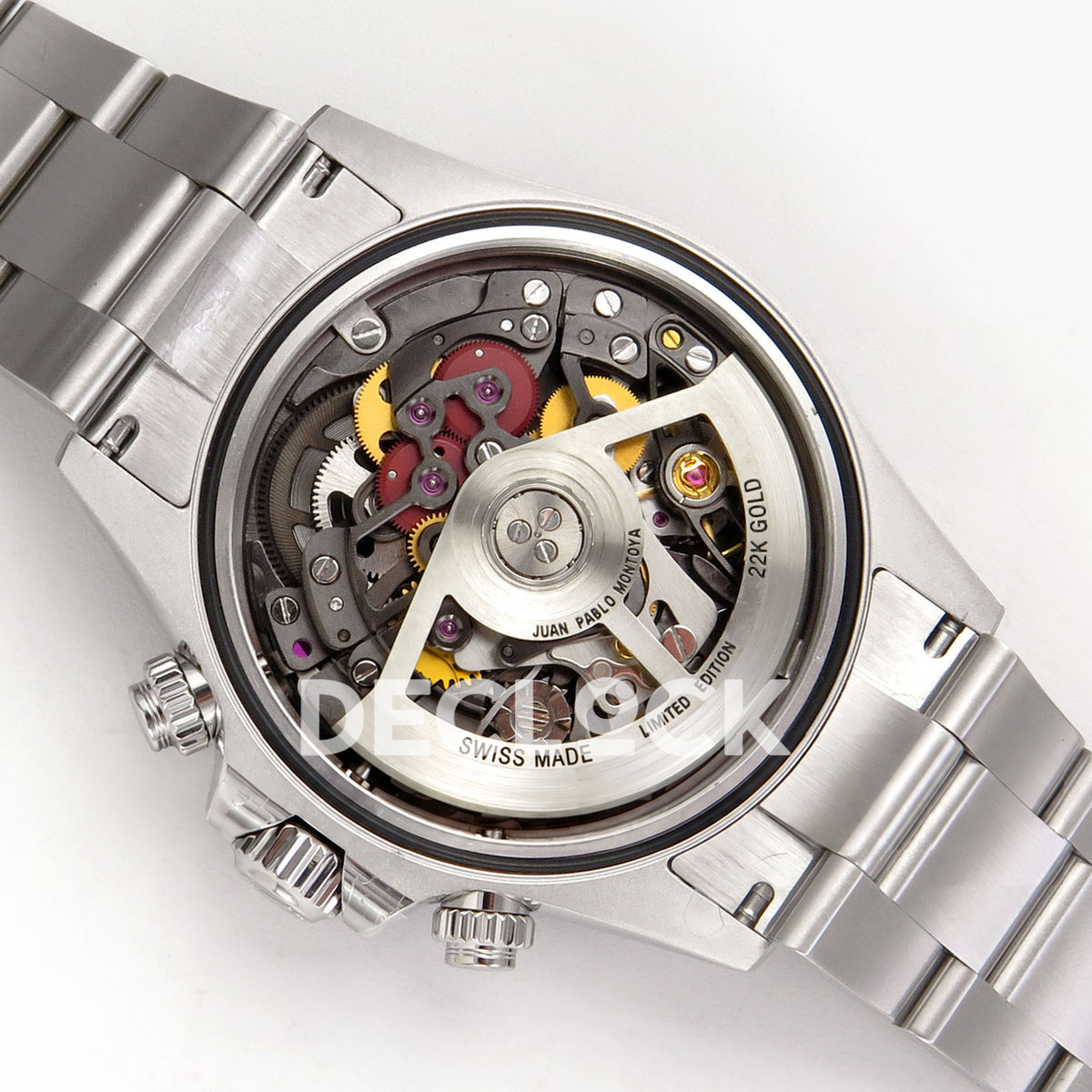 Rolex Daytona La Montoya SONIC black skeleton SA4130 replica - movement rotor