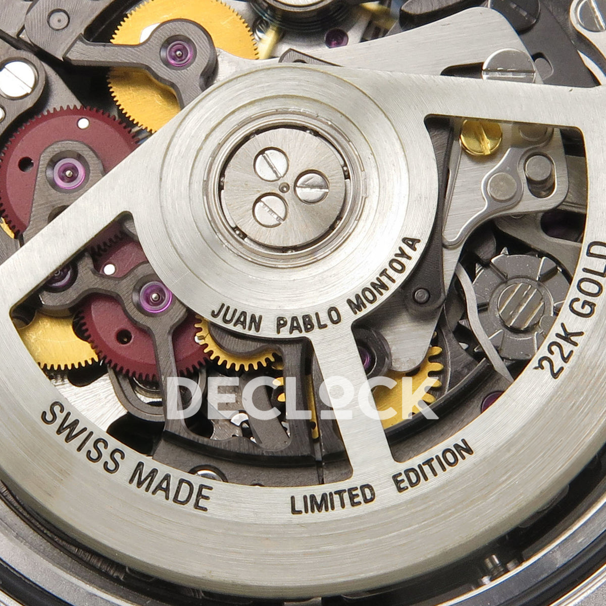 Rolex Daytona La Montoya SONIC black skeleton SA4130 replica - rotor close up