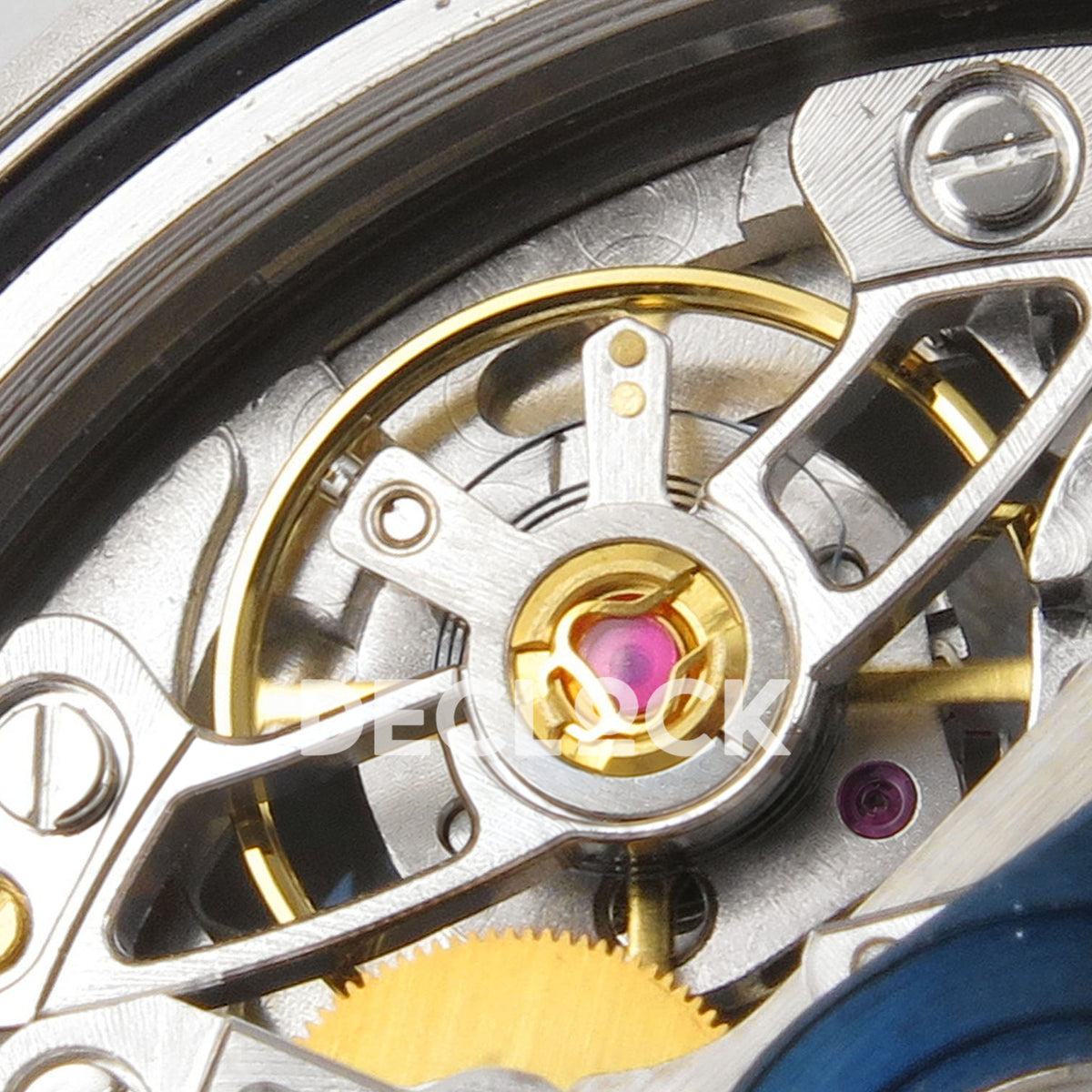 Rolex Daytona La Montoya SONIC blue skeleton SA4130 replica - balance close up