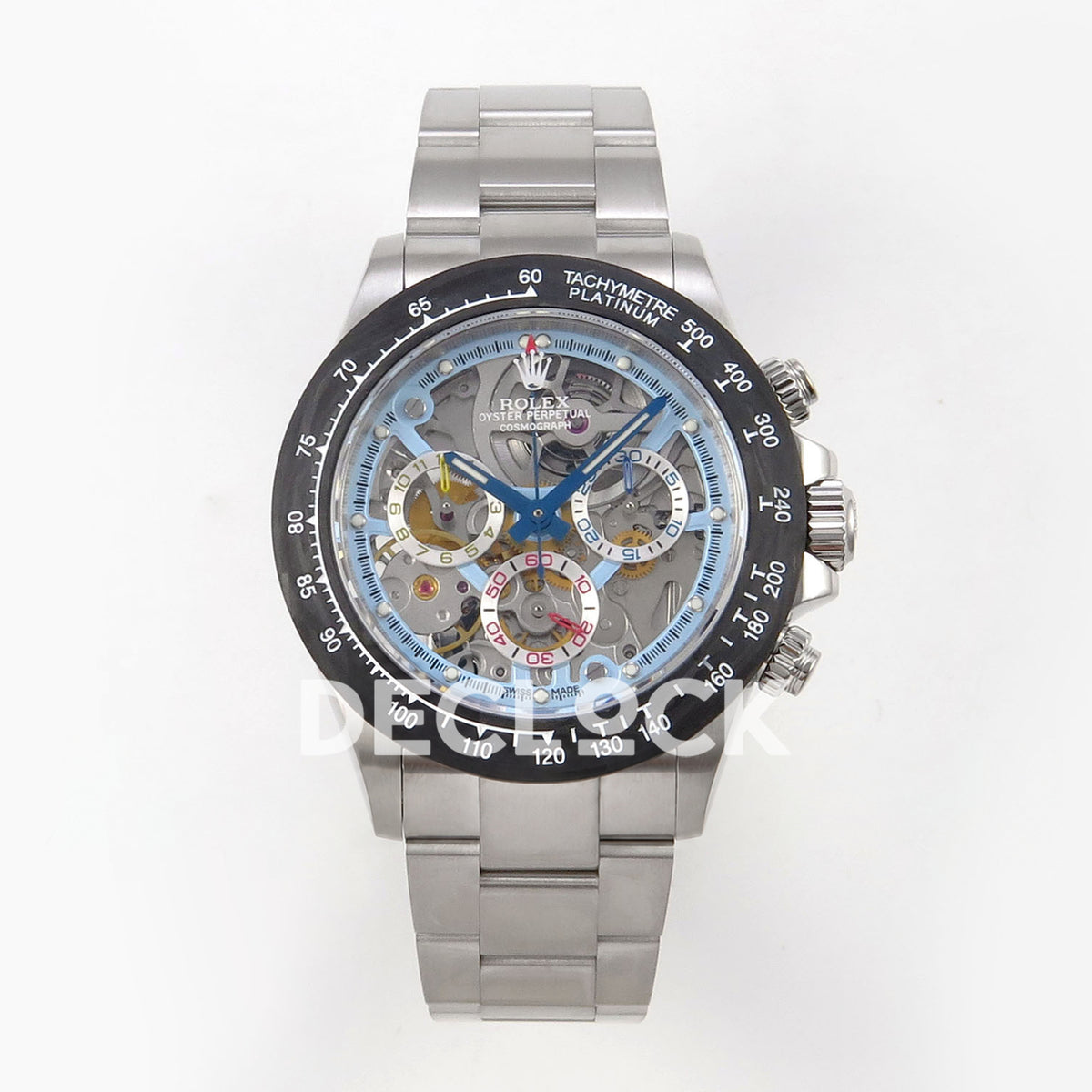 Rolex Daytona La Montoya SONIC blue skeleton SA4130 replica - front