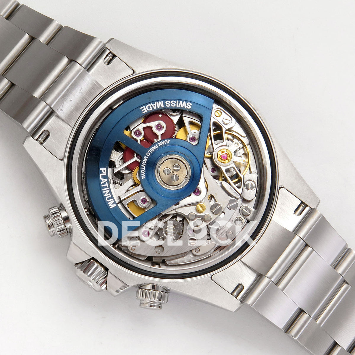 Rolex Daytona La Montoya SONIC blue skeleton SA4130 replica - movement detail