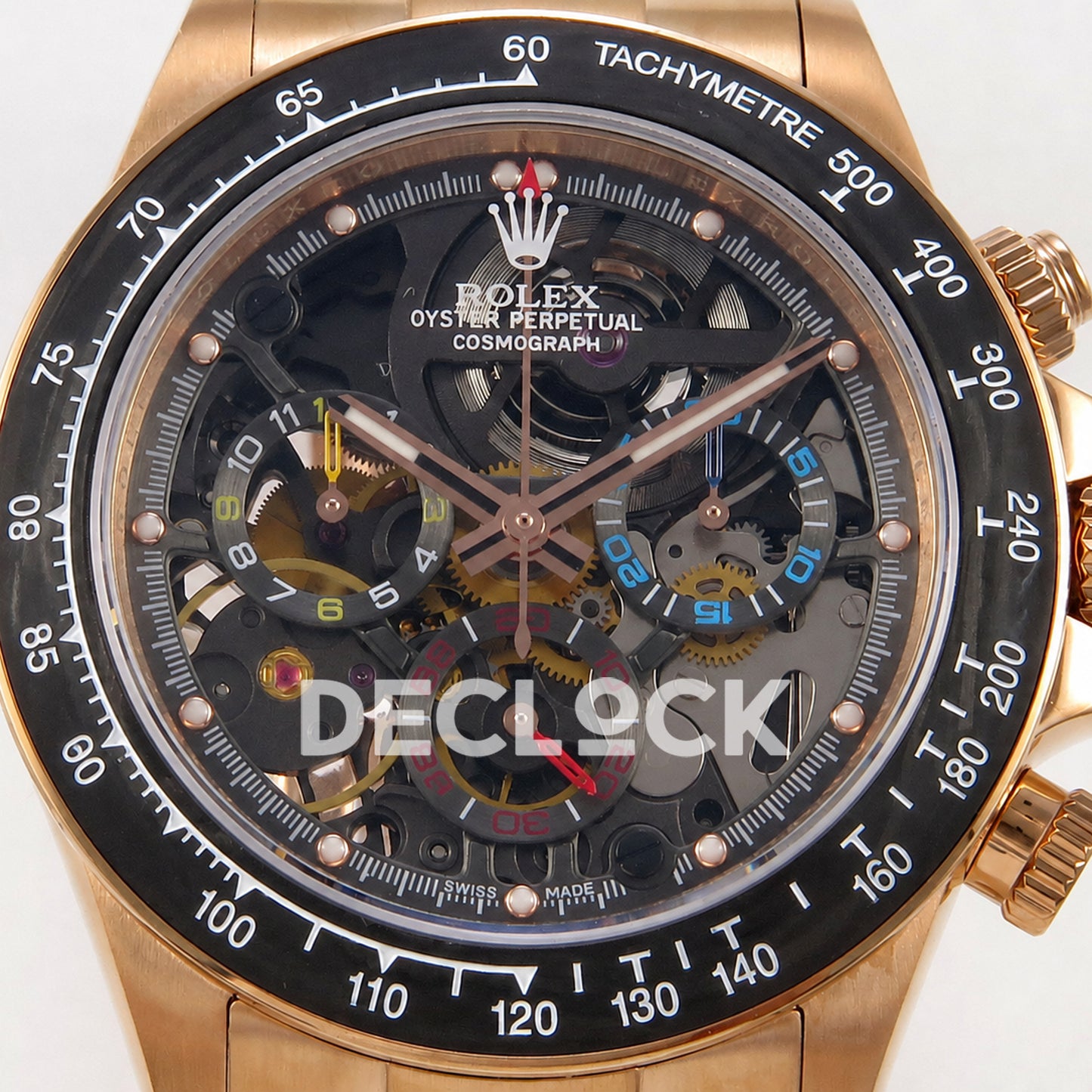 Rolex Daytona Montoya Rose Gold Skeleton SONIC SA4130 Replica