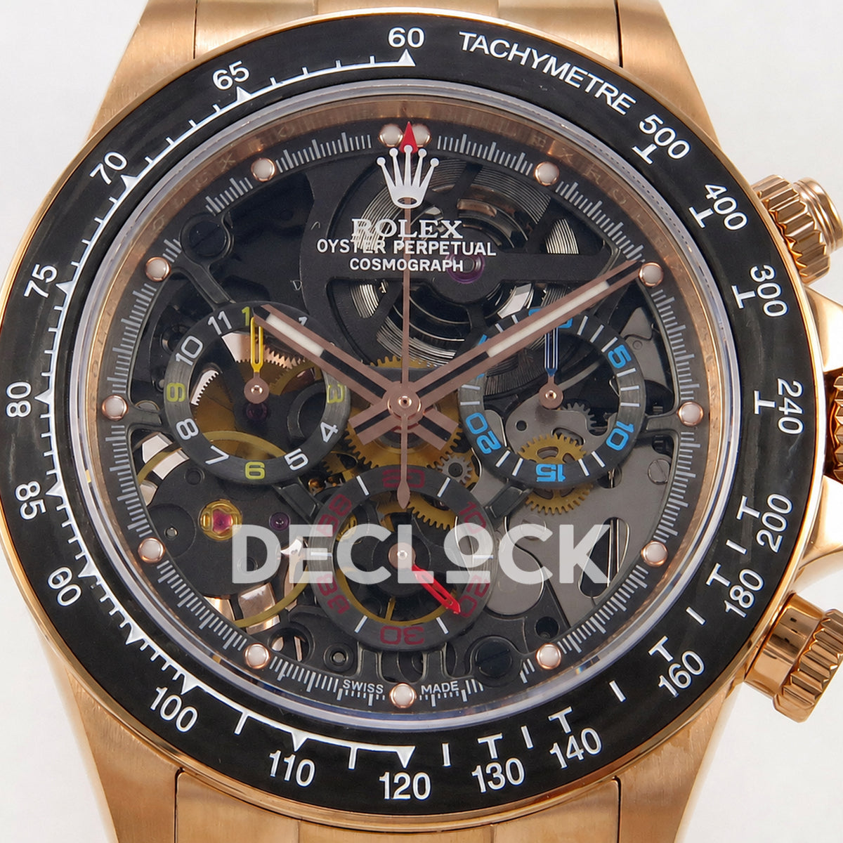 Rolex Daytona Montoya Rose Gold Skeleton SONIC SA4130 Replica
