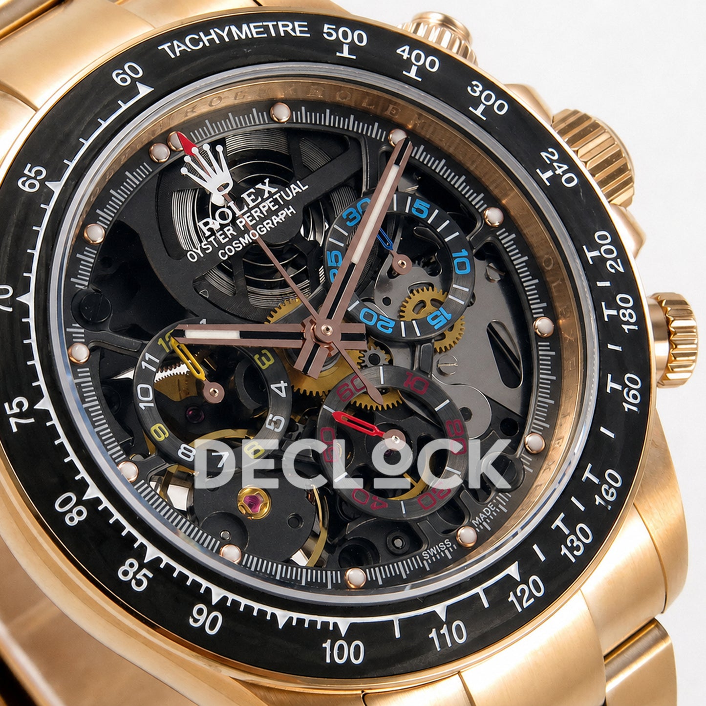 Rolex Daytona Montoya Rose Gold Skeleton SONIC SA4130 Replica