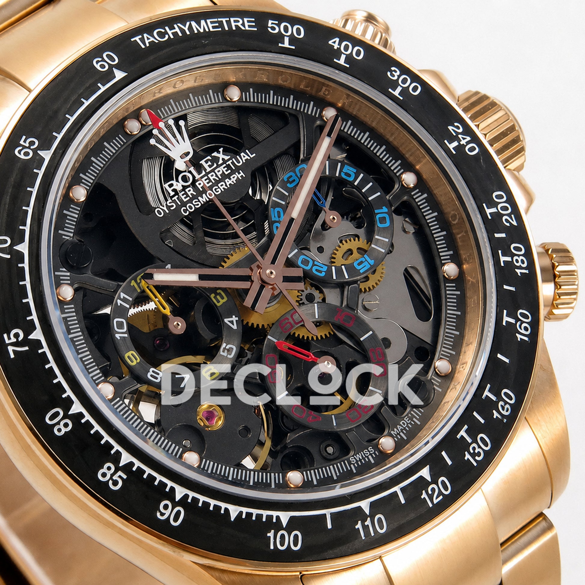 Rolex Daytona Montoya Rose Gold Skeleton SONIC SA4130 Replica