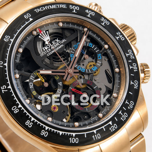 Rolex Daytona Montoya Rose Gold Skeleton SONIC SA4130 Replica