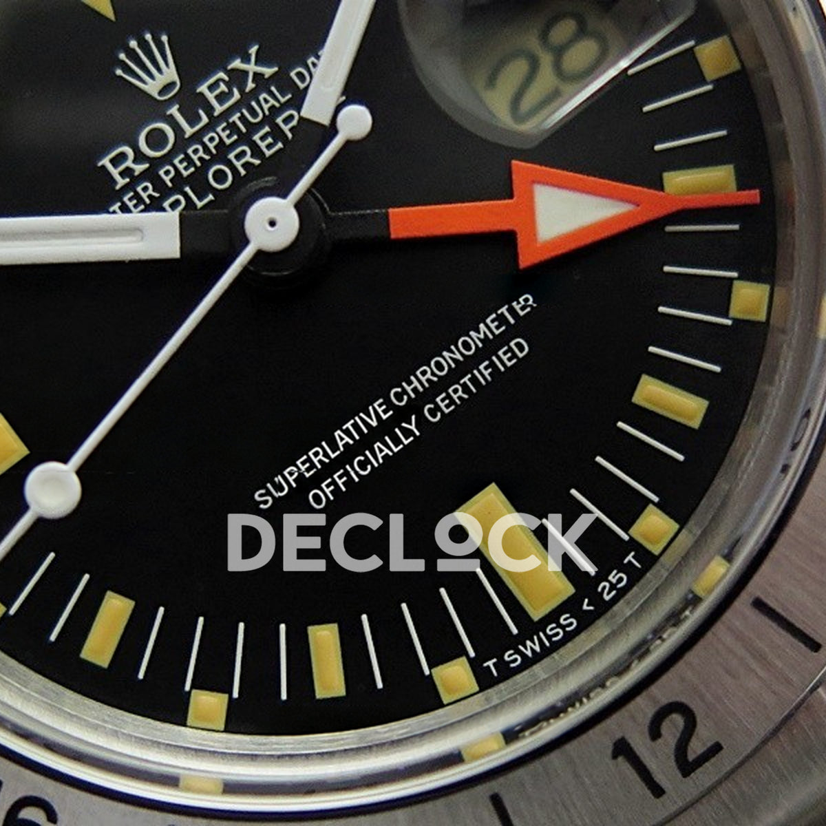 Rolex Explorer II 1655 BP Orange GMT - Hands and dial detail