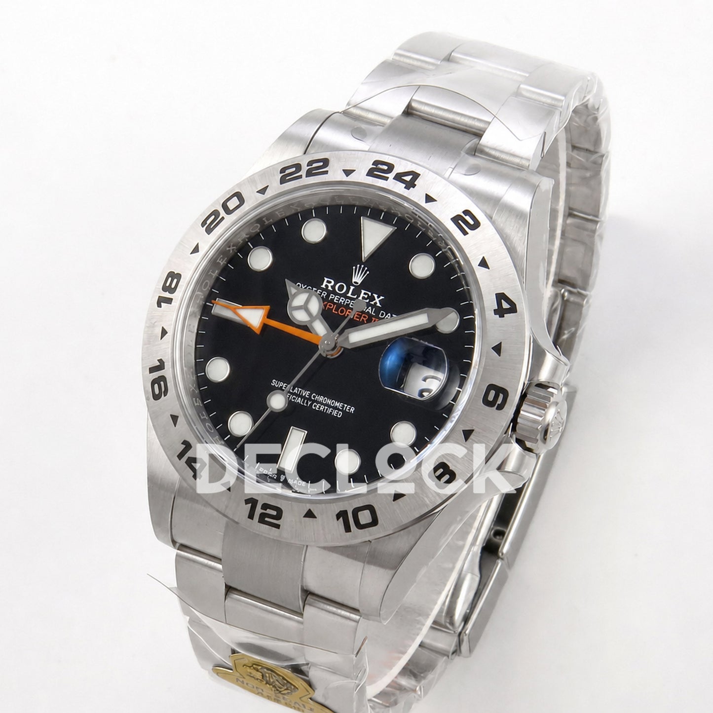 Rolex Explorer II 42mm 226570 904L SS Gold Maker Black Dial on Bracelet JH3285-2 (Free Sprung)