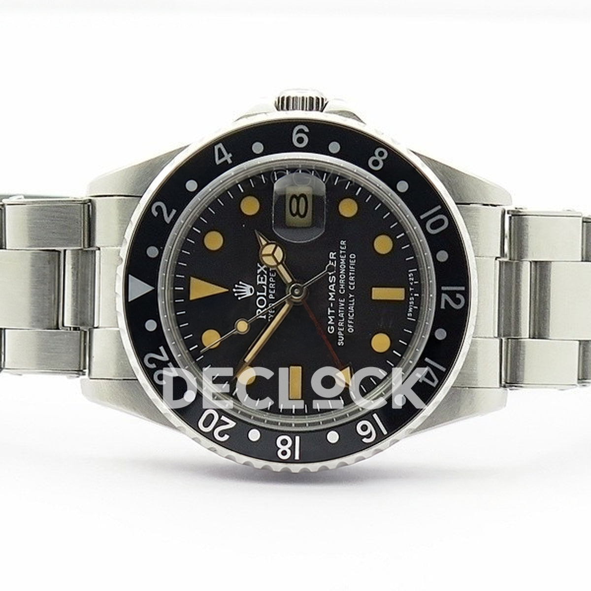 Rolex GMT-Master 16750 Vintage Black Bezel BP A2836 - Horizontal front view