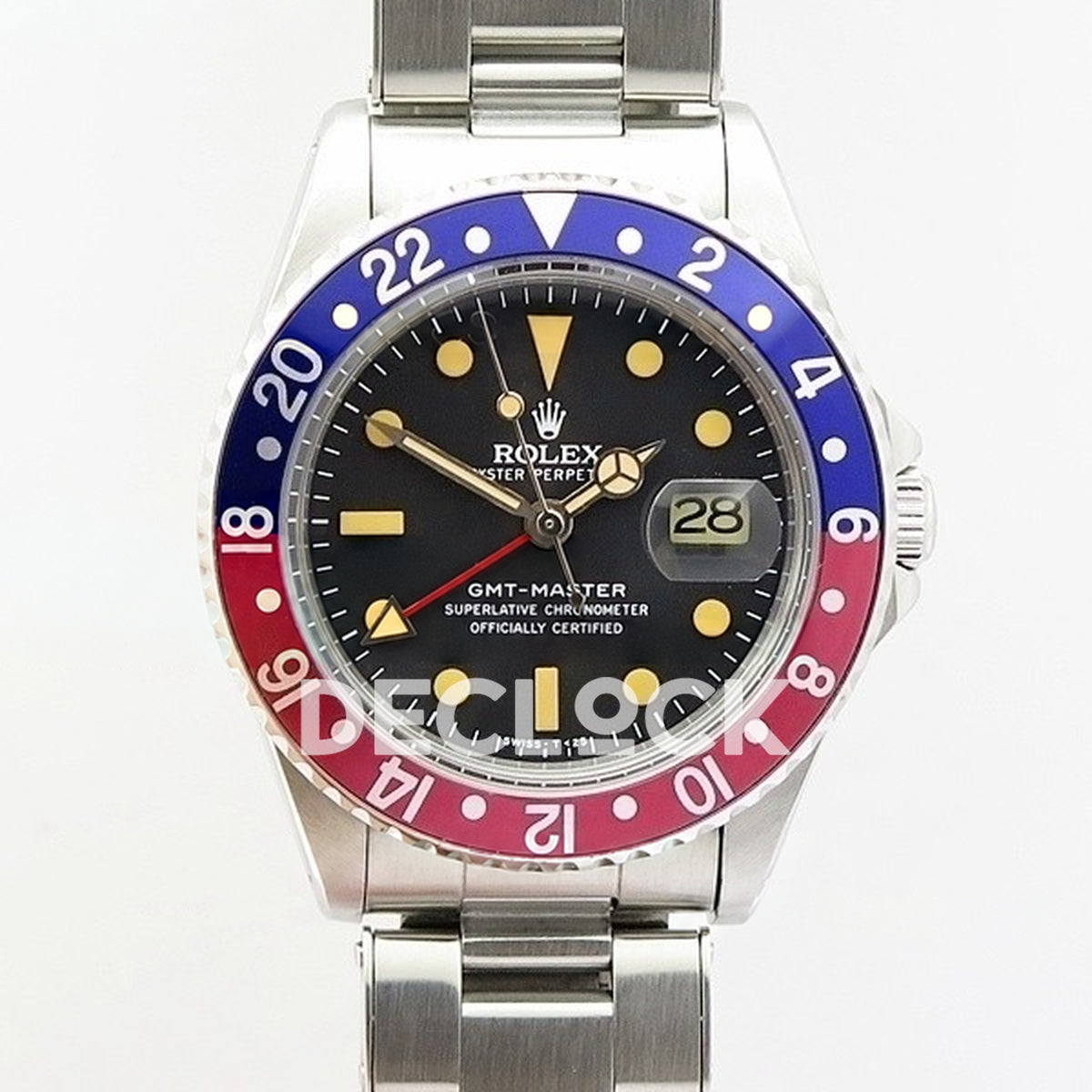 Rolex GMT-Master 16750 Vintage Blue/Red Bezel BP A2836 - Front view