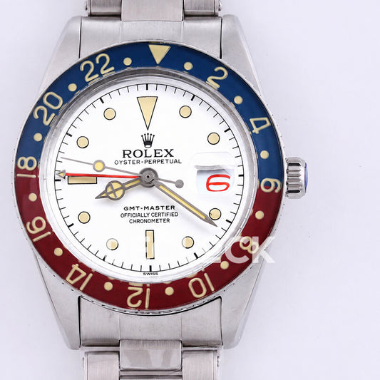 Rolex GMT-Master 6542 'Albino' White Dial 40mm Asian 2836 Vintage Replica