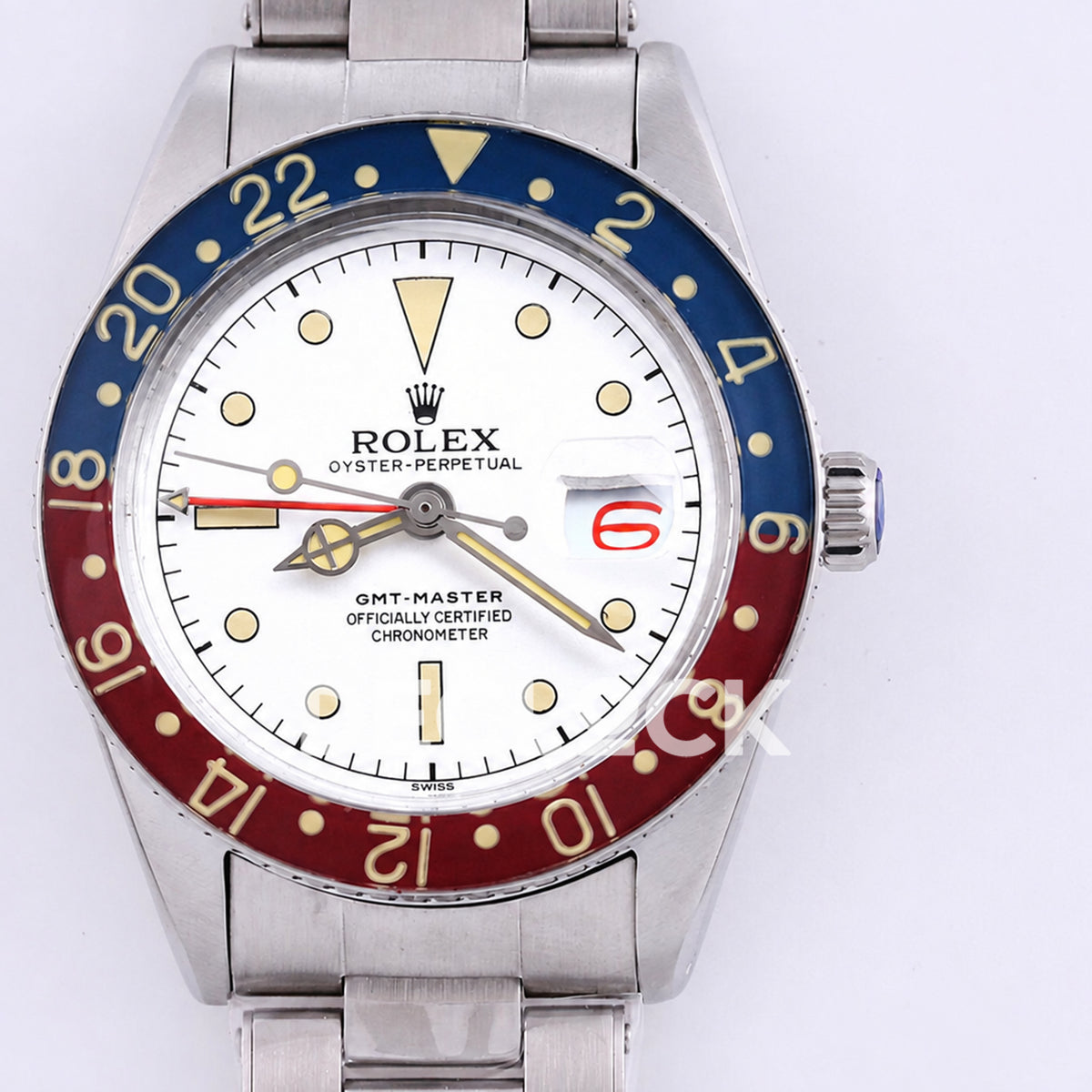 Rolex GMT-Master 6542 'Albino' White Dial 40mm Asian 2836 Vintage Replica