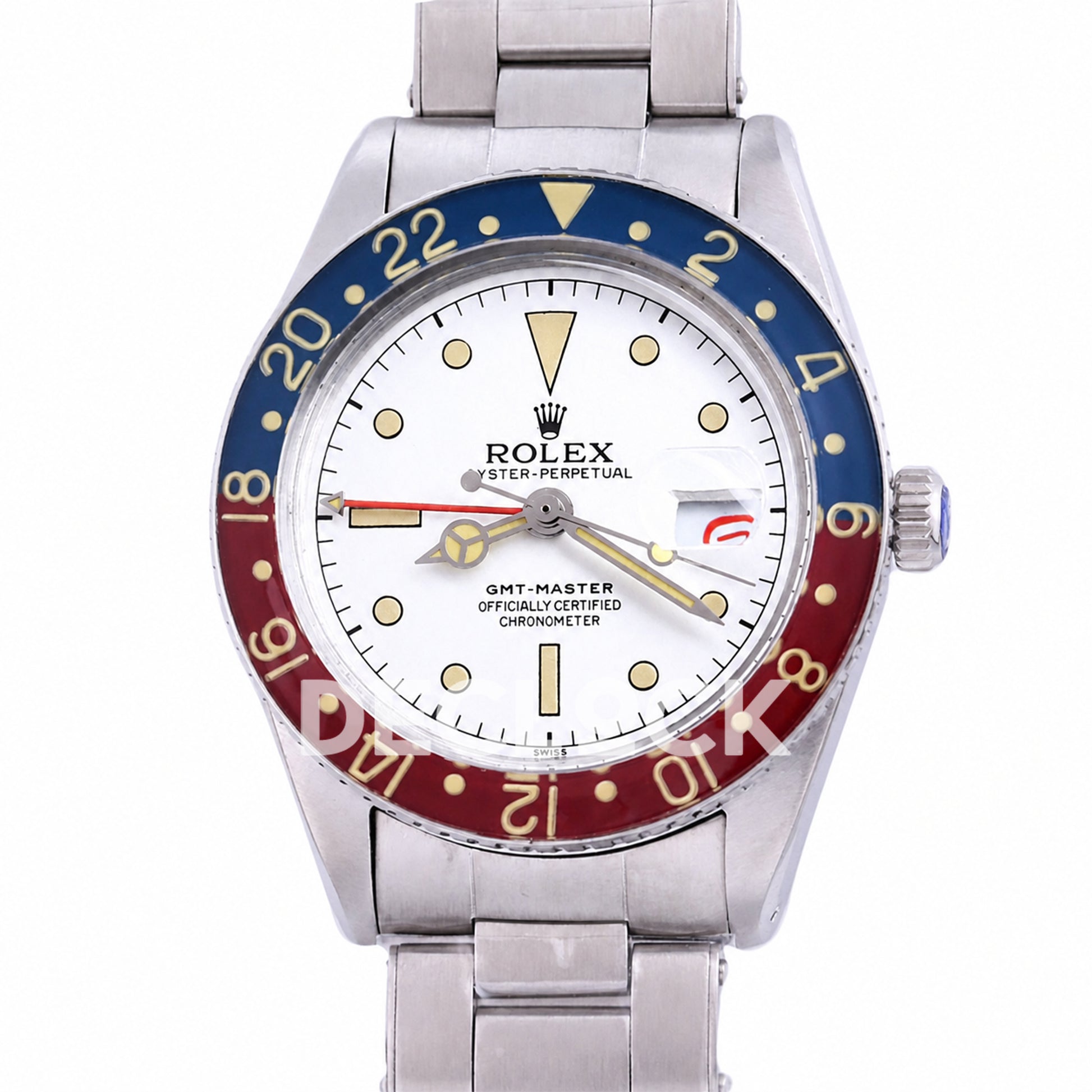 Rolex GMT-Master 6542 'Albino' White Dial 40mm Asian 2836 Vintage Replica