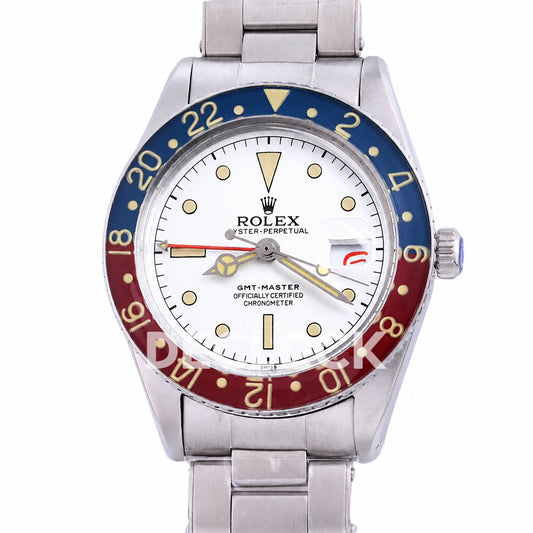 Rolex GMT-Master 6542 'Albino' White Dial 40mm Asian 2836 Vintage Replica