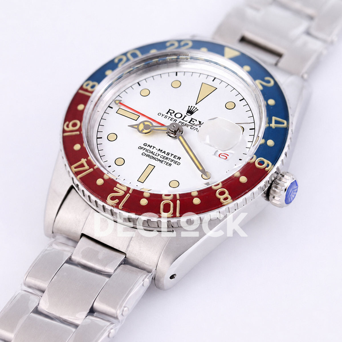 Rolex GMT-Master 6542 'Albino' White Dial 40mm Asian 2836 Vintage Replica
