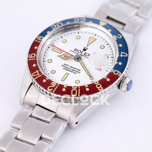 Rolex GMT-Master 6542 'Albino' White Dial 40mm Asian 2836 Vintage Replica
