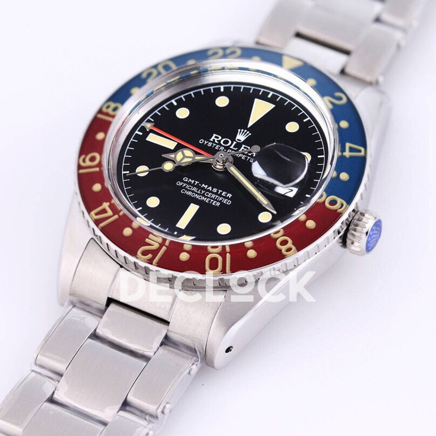 Rolex GMT-Master 6542 'Pepsi' Black Dial 40mm Asian 2836 Vintage