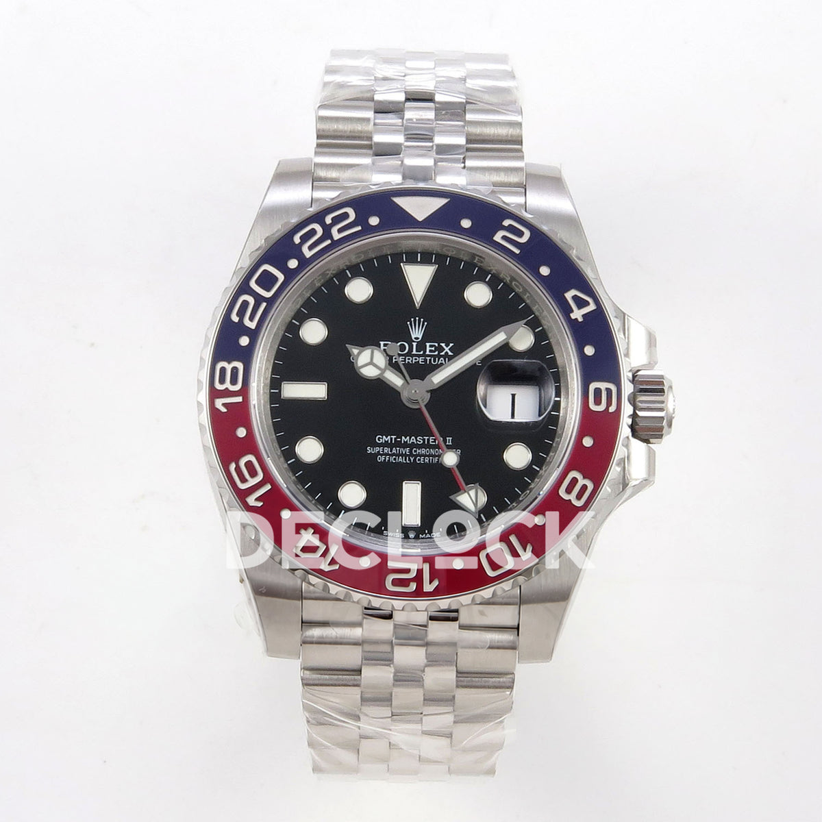 Rolex GMT-Master II 126710BLRO VSF V3s replica - black dial, red-blue Pepsi ceramic bezel and Jubilee bracelet