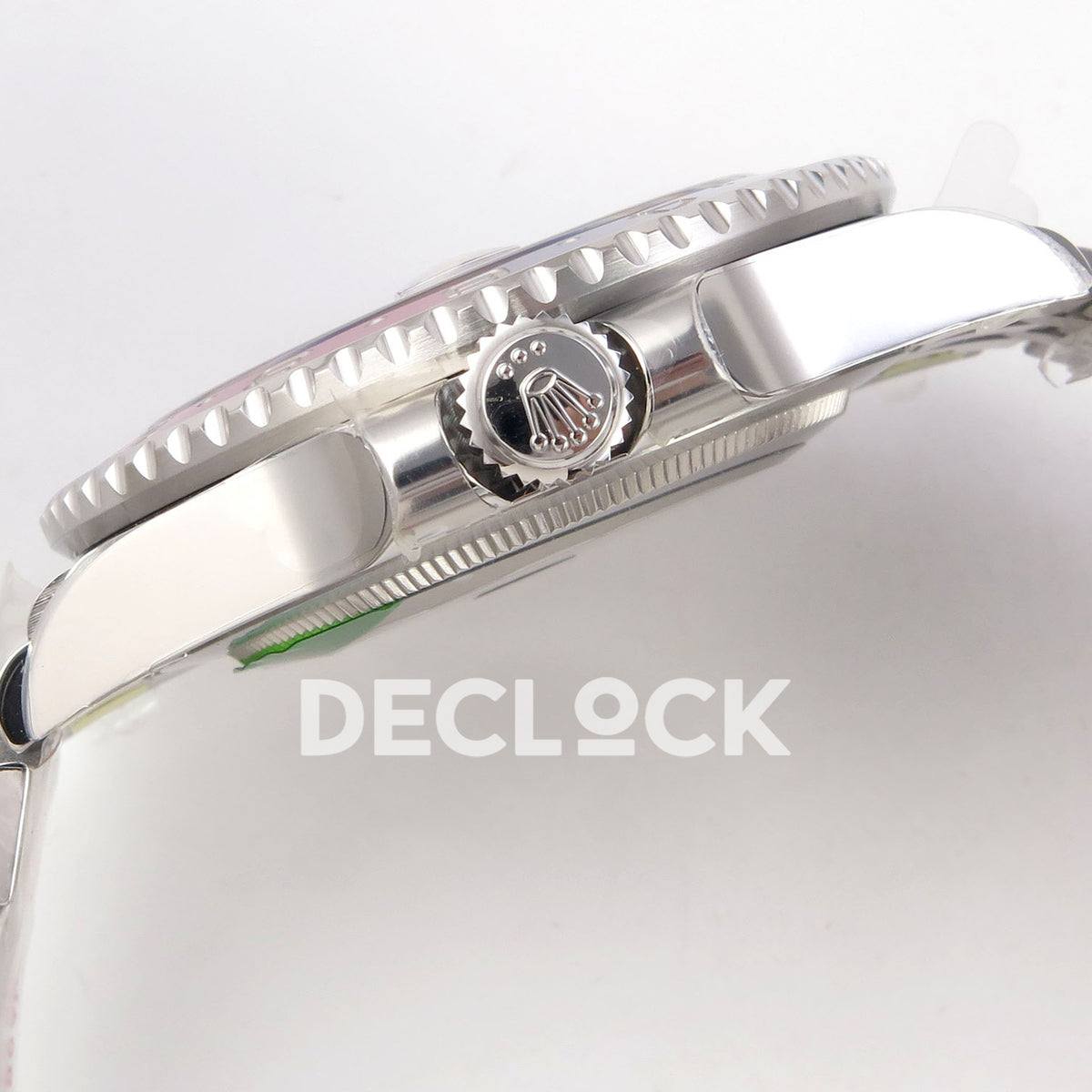 Rolex GMT-Master II 126710BLRO VSF V3s replica - original winding crown and steel case profile