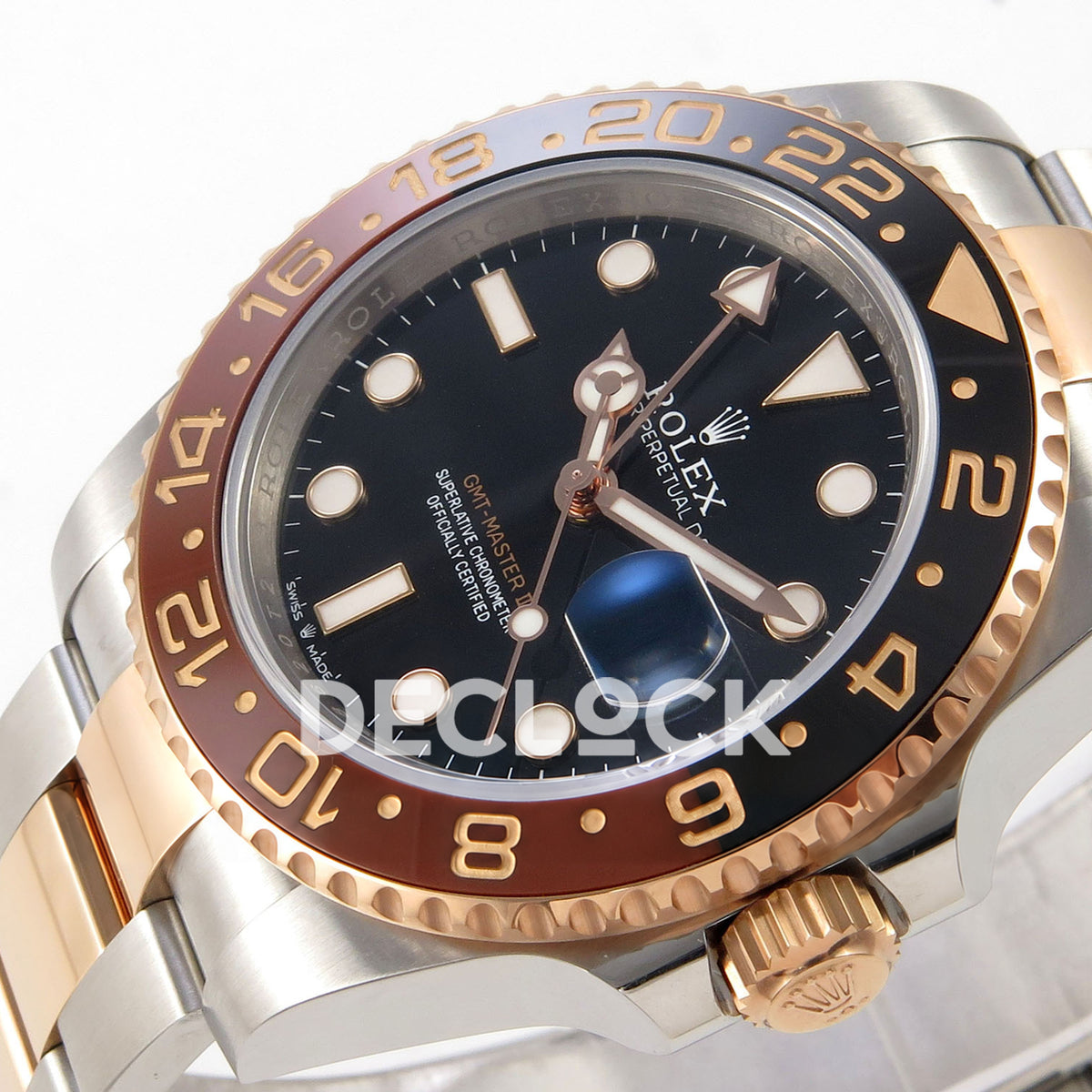 Rolex GMT-Master II 126711 CHNR WF replica, opposite dial angle