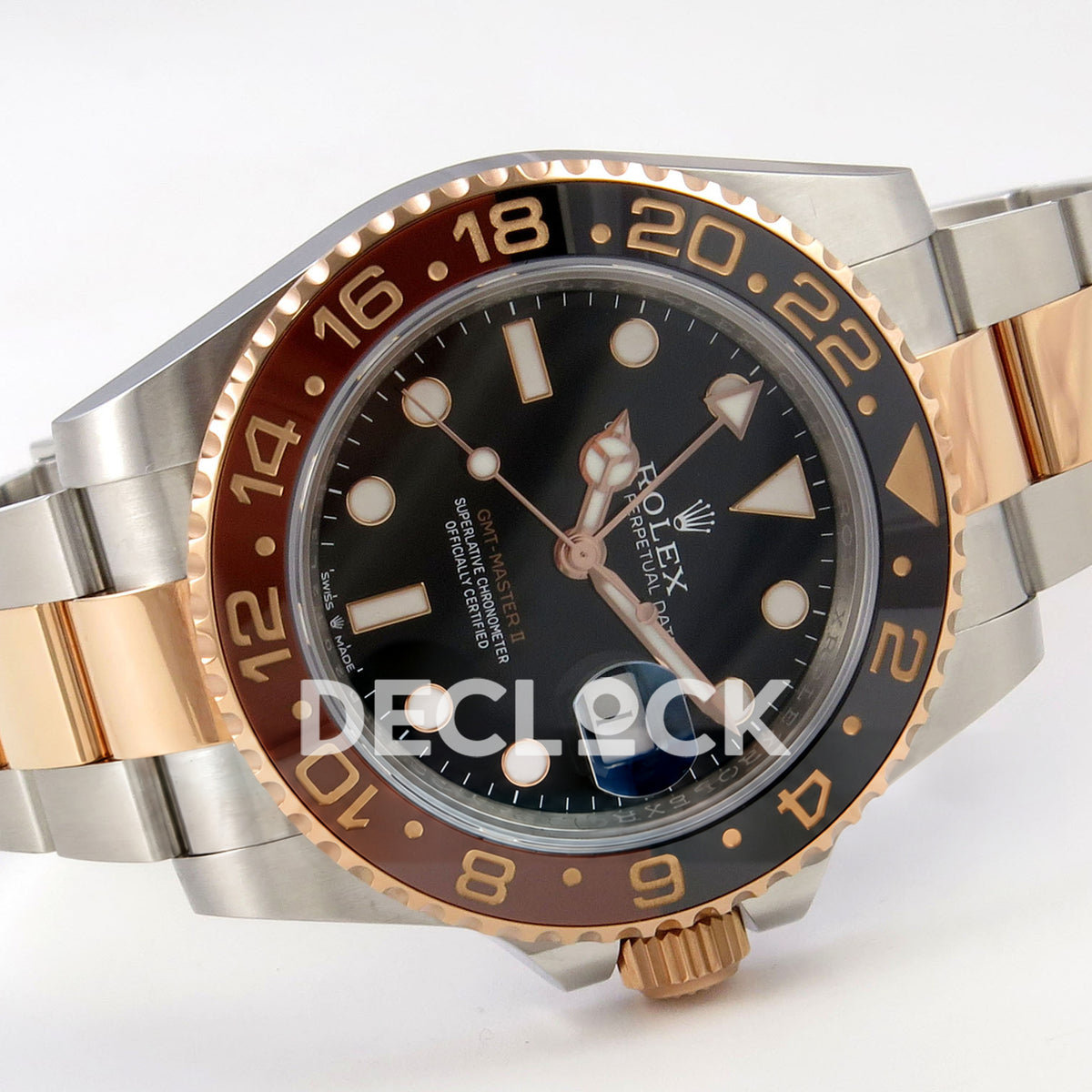 Rolex GMT-Master II 126711 CHNR WF replica, angled full watch view