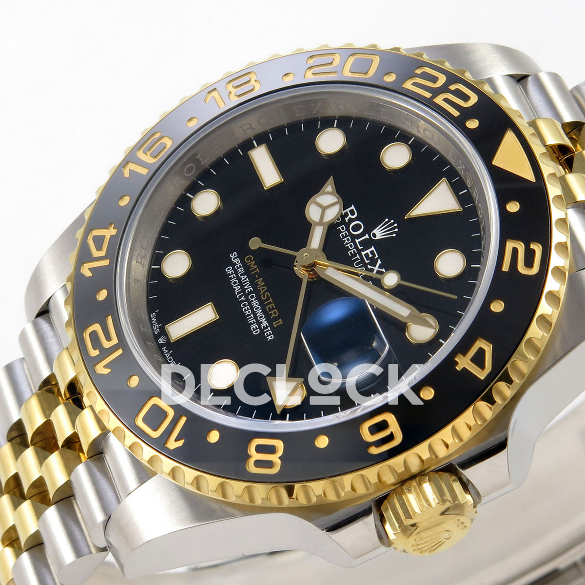 Rolex GMT-Master II 126713 GRNR WF replica, opposite dial angle