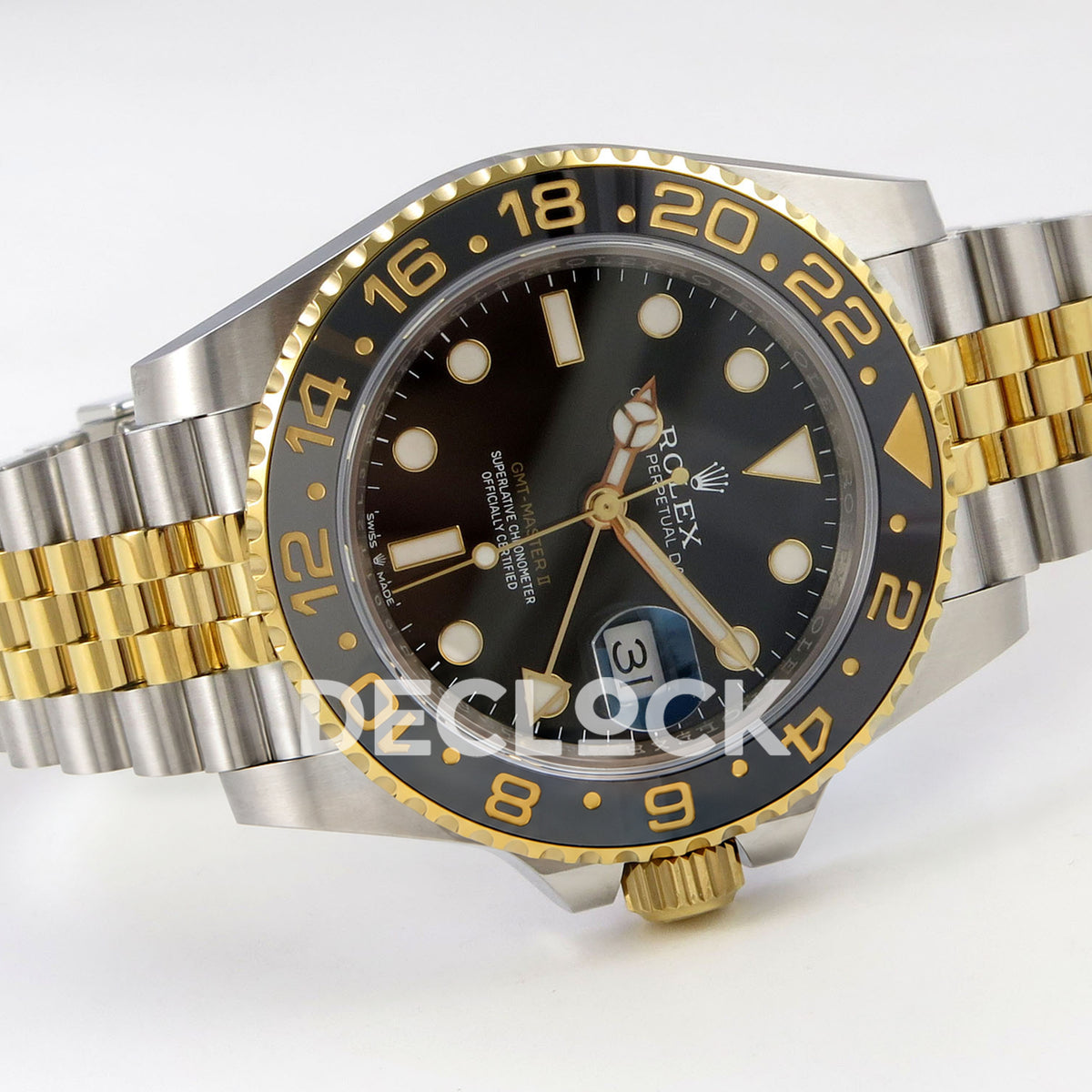 Rolex GMT-Master II 126713 GRNR WF replica, angled full watch view