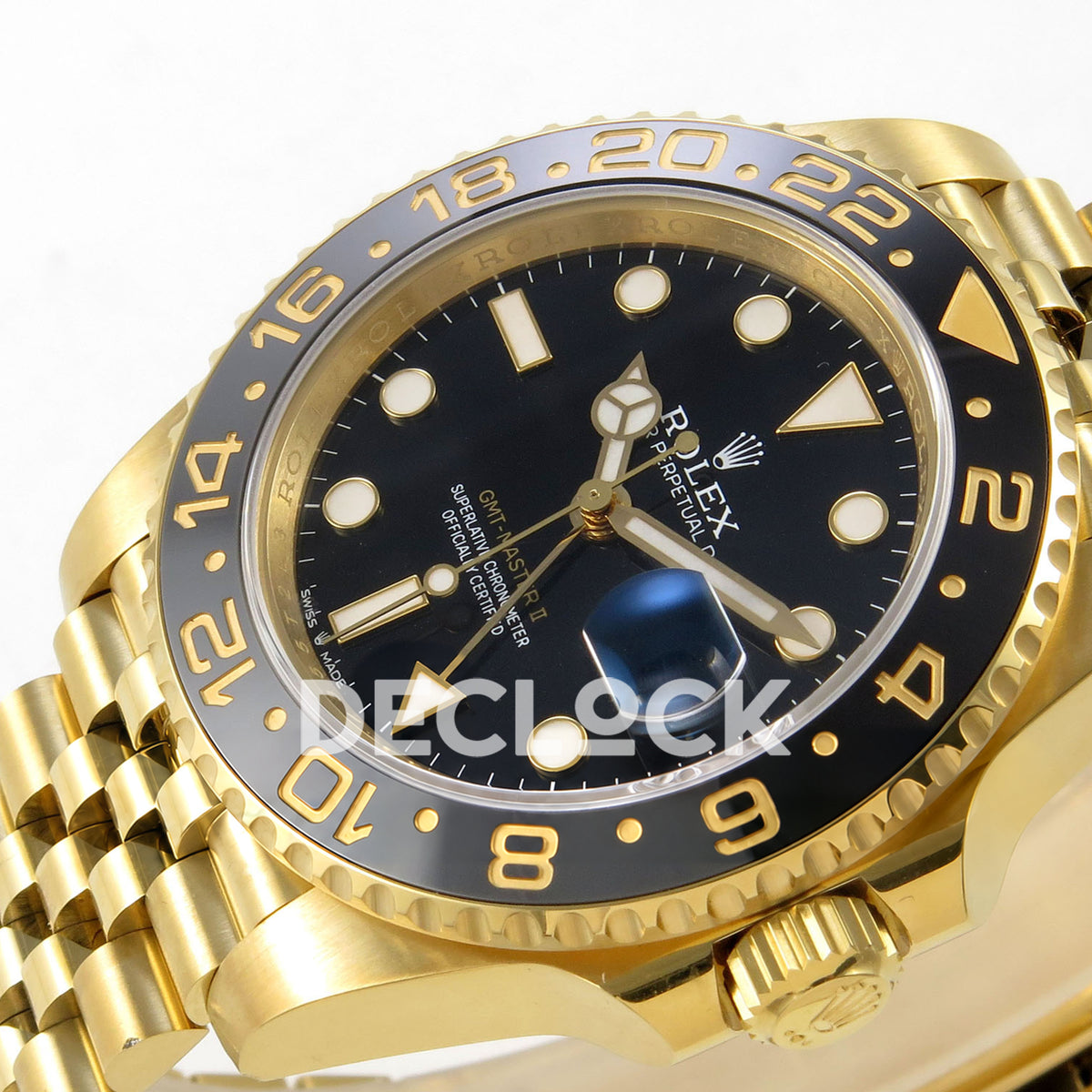 Rolex GMT-Master II 126718 GRNR WF replica, opposite dial angle