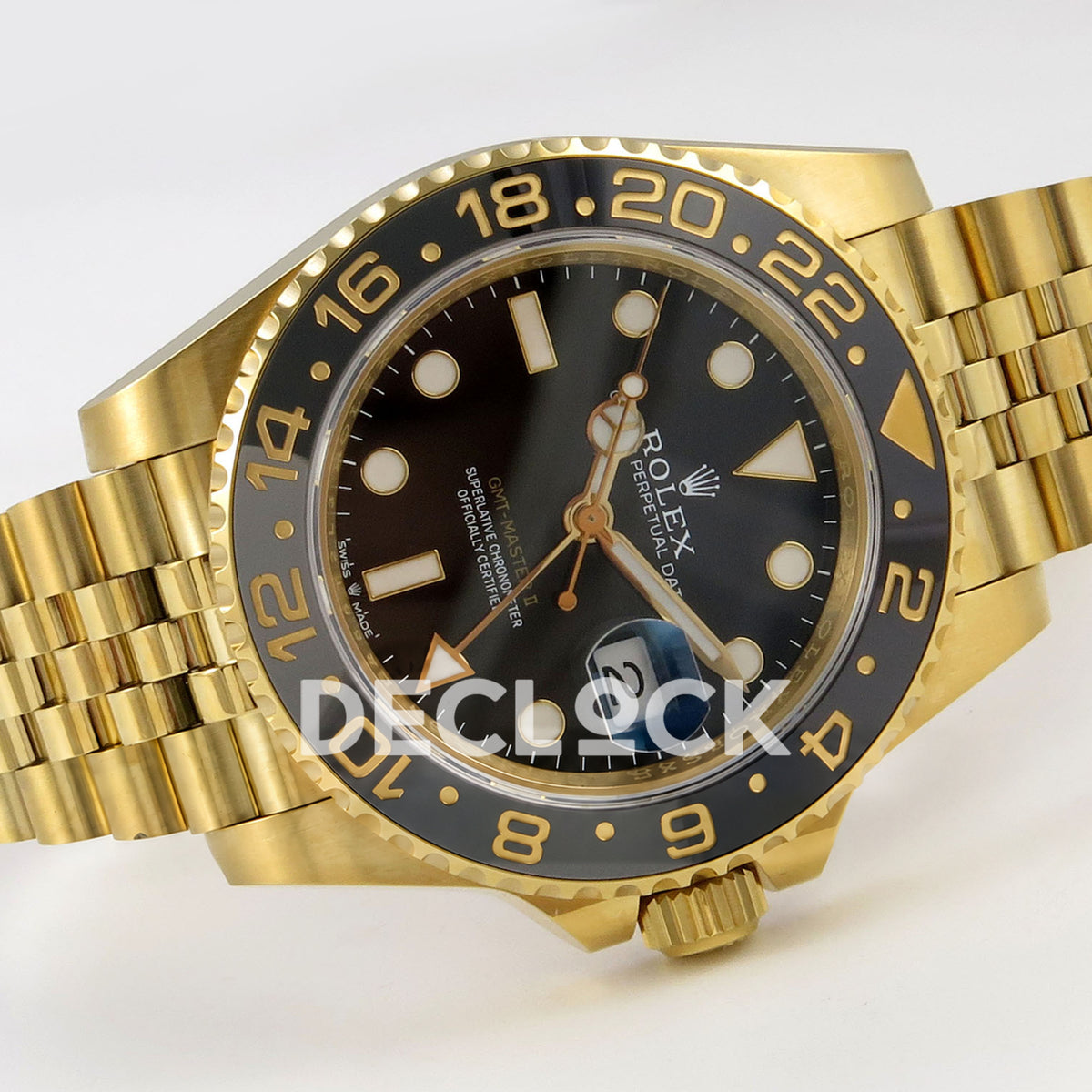 Rolex GMT-Master II 126718 GRNR WF replica, angled full watch view