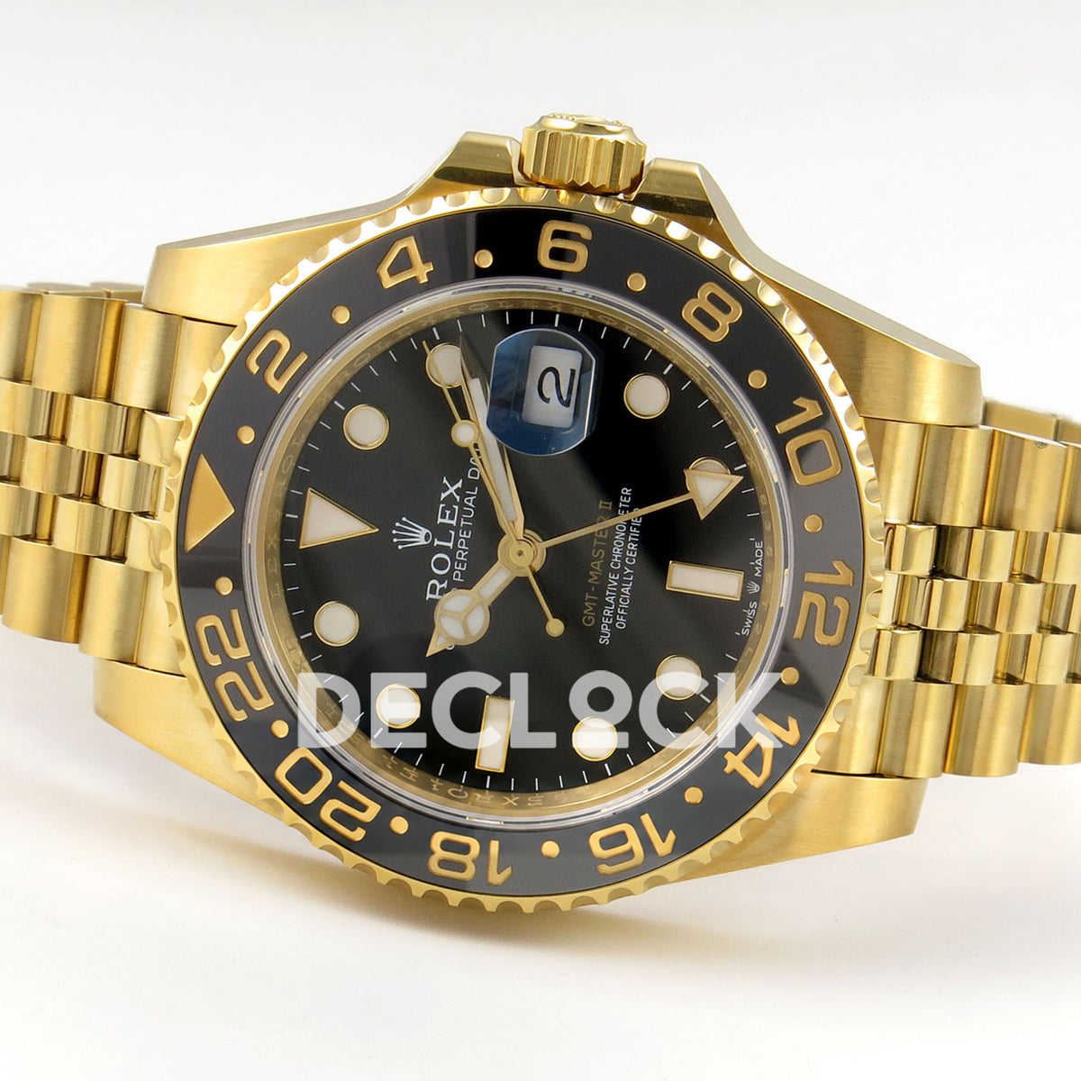 Rolex GMT-Master II 126718 GRNR WF replica, opposite full watch view