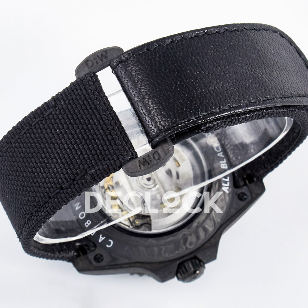 Rolex GMT-Master II Custom Carbon Black Black Strap DIWF SA3285 V2 replica - strap closure