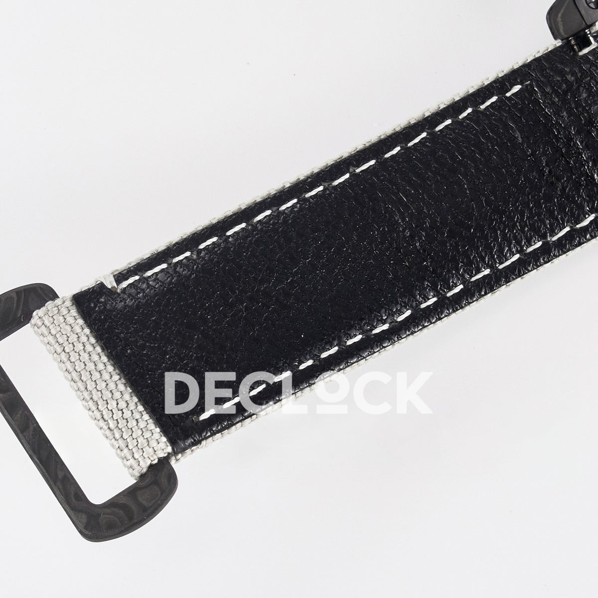 Rolex GMT-Master II Custom Carbon Black White Strap DIWF SA3285 V2 replica - strap inside
