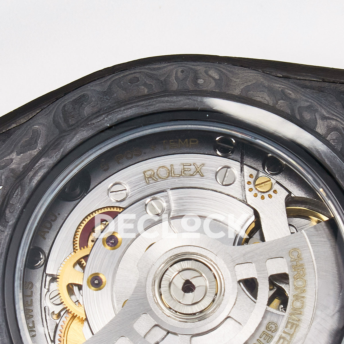 Rolex GMT-Master II Custom Carbon Champagne Brown Strap DIWF SA3285 V2 replica - balance wheel