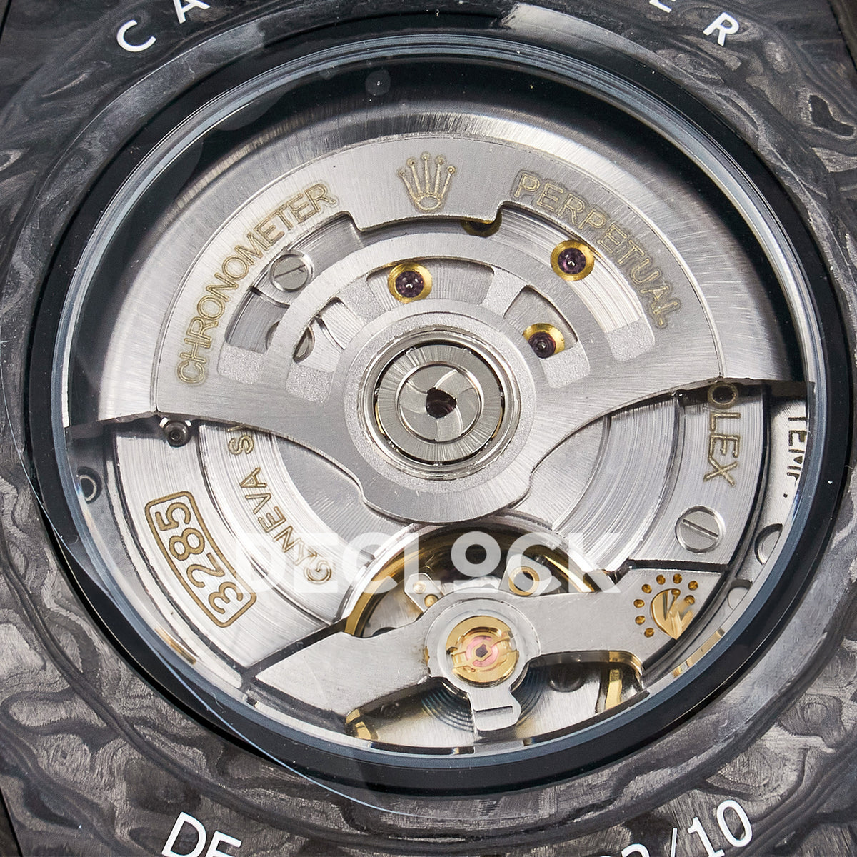 Rolex GMT-Master II Custom Carbon Champagne Brown Strap DIWF SA3285 V2 replica - movement